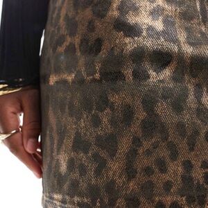 ASOS Animal Print Mini Skirt - Black and Brown